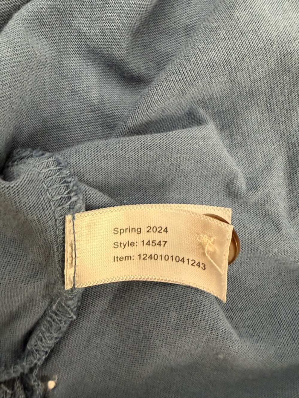 Marine Layer Blue & Navy Striped Rugby Polo with Cream Collar - Picture 5 of 6